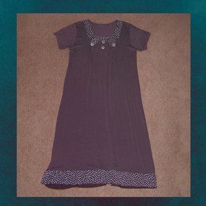 NEW 1X 14-16 plus size short sleeve dress by FIRAT TEKSTIL Burgundy color